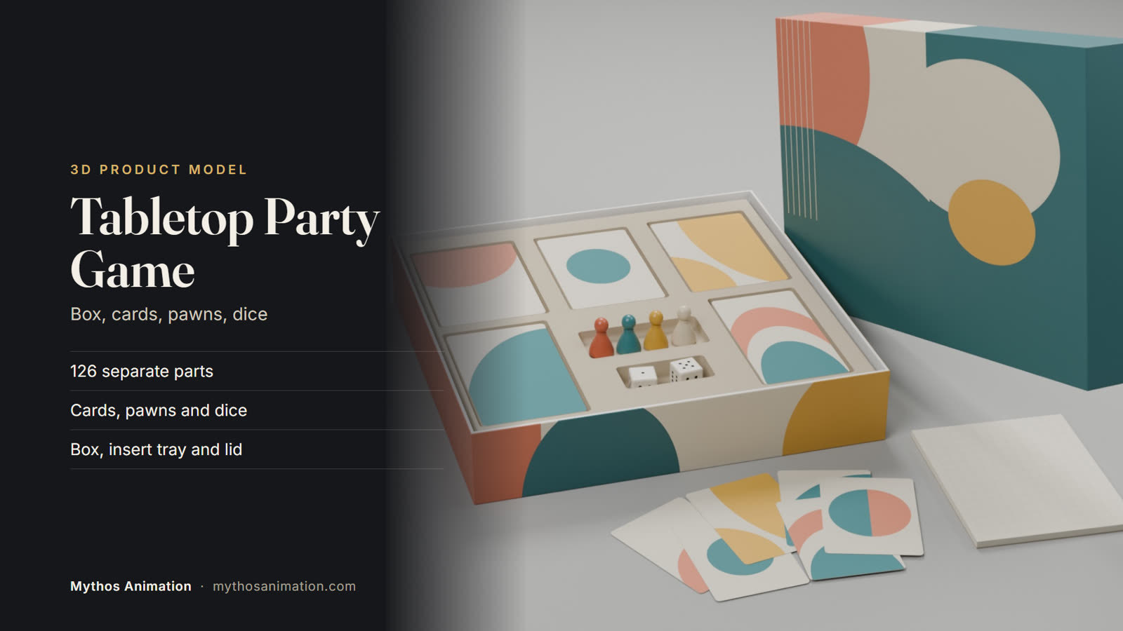 Tabletop Party Game, 3D product model poster